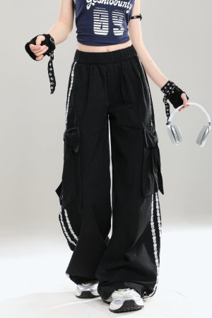 Stylish Butterfly Knot Casual Pants for Girls - Summer Loose Wide-Leg Trousers, Straight-Leg Draping Floor-Length Fashion Pants