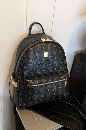 Stylish High-End Double Shoulder Backpack 2024 Women's Versatile Bag for School & Everyday Use, Trendy Maiduo Bear Design