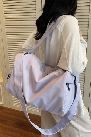 Stylish Large Capacity Travel Bag for Women - Lightweight Versatile Sports Fitness Shoulder Crossbody Bag for Short Trips