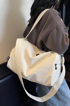 Stylish Large Capacity Travel Bag for Women - Lightweight Versatile Sports Fitness Shoulder Crossbody Bag for Short Trips