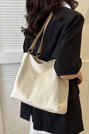 Stylish Women's Canvas Commuter Tote Bag - 2025 High-Capacity Shoulder Bag for Everyday Fashion