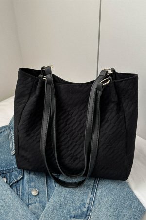 Stylish Women's Canvas Commuter Tote Bag - 2025 High-Capacity Shoulder Bag for Everyday Fashion