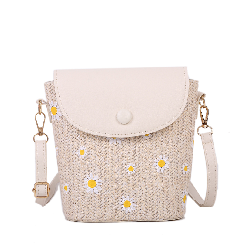 Stylish Woven Straw Crossbody Bag for Women - Japanese & Korean Style Fairy Bucket Bag for Summer 2025 Stylish Woven Straw Crossbody Bag for Women - Japanese & Korean Style Fairy Bucket Bag for Summer 2025