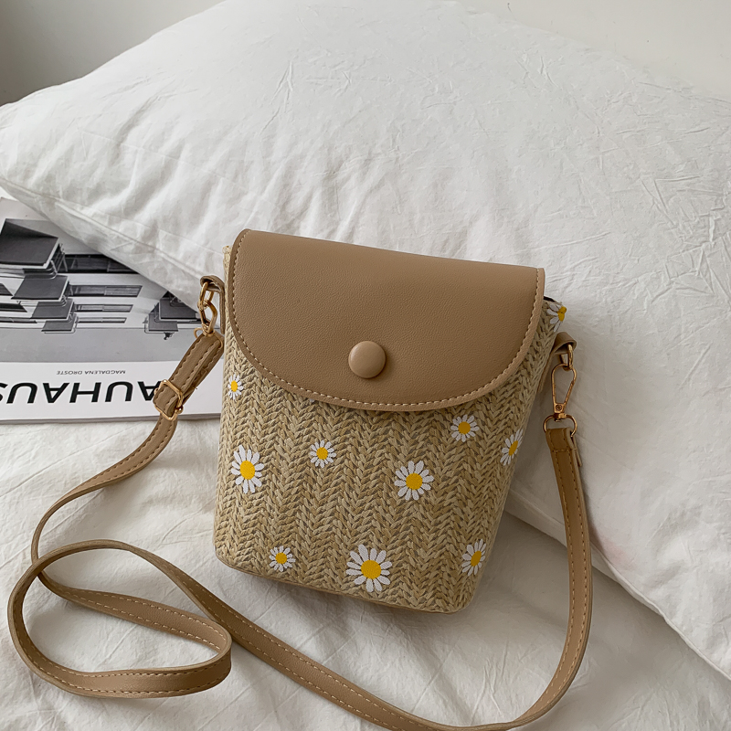 Stylish Woven Straw Crossbody Bag for Women - Japanese & Korean Style Fairy Bucket Bag for Summer 2025 Stylish Woven Straw Crossbody Bag for Women - Japanese & Korean Style Fairy Bucket Bag for Summer 2025