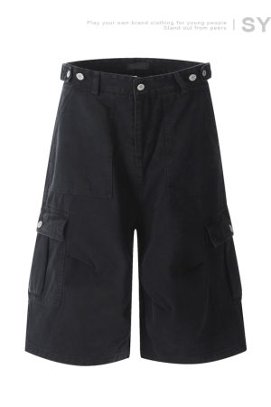 Summer 2025 Men's Unisex Loose Wide-Leg Cargo Shorts - 7-Point Pants for Casual Style