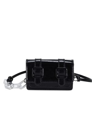 Summer 2025 Mini Handbag for Women, Niche Laser Chain Crossbody Bag, High-Quality Small Square Open-Top Bag