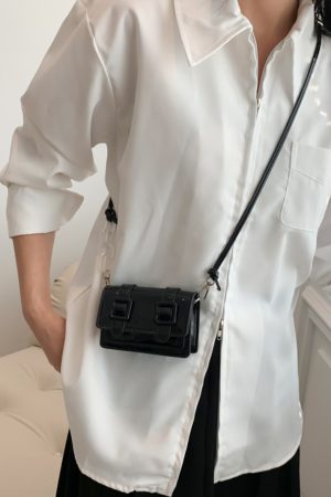 Summer 2025 Mini Handbag for Women, Niche Laser Chain Crossbody Bag, High-Quality Small Square Open-Top Bag