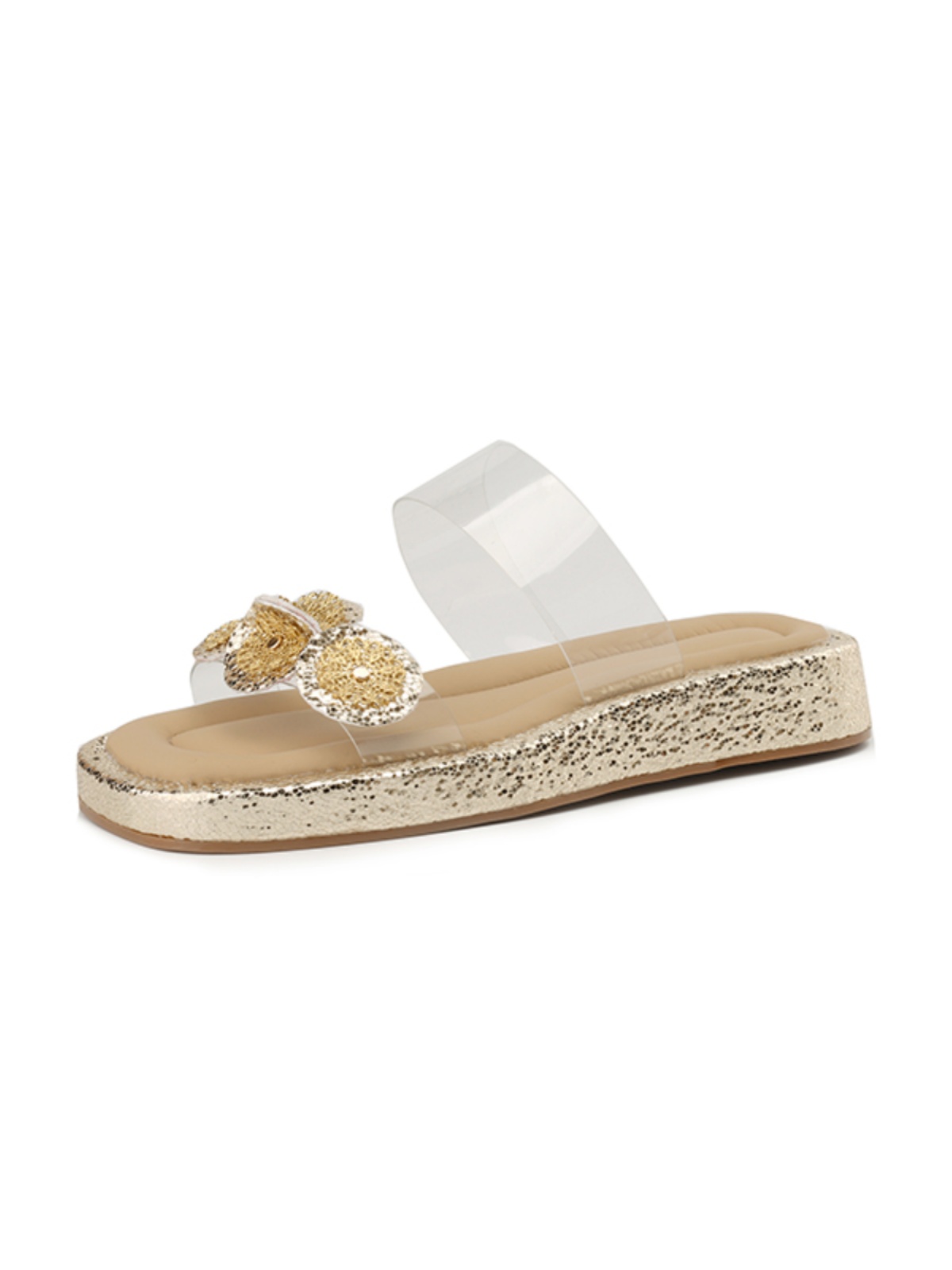 Summer 2025 Women’s Fairy Style Transparent One-Strap Open-Toe Slippers with Thick Sole and Camellia Design Summer 2025 Women’s Fairy Style Transparent One-Strap Open-Toe Slippers with Thick Sole and Camellia Design