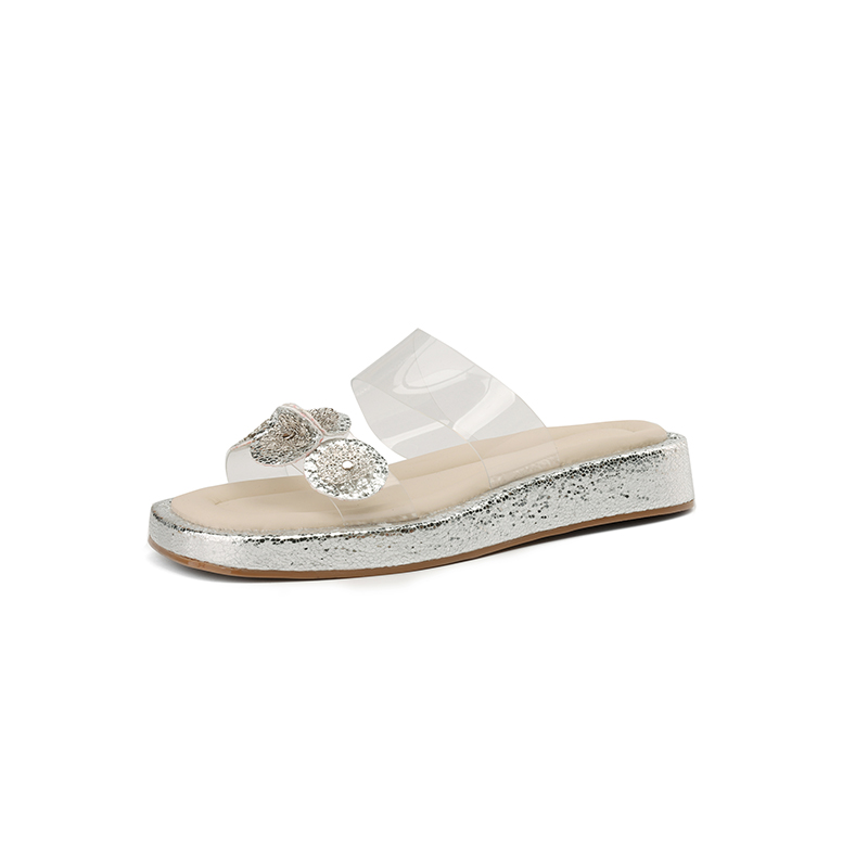 Summer 2025 Women’s Fairy Style Transparent One-Strap Open-Toe Slippers with Thick Sole and Camellia Design Summer 2025 Women’s Fairy Style Transparent One-Strap Open-Toe Slippers with Thick Sole and Camellia Design