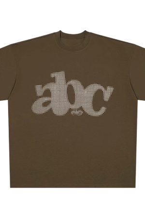 Summer 2025 Women's Loose Round Neck T-Shirt with Letter Print - Casual Short Sleeve Trendy Top for Couples