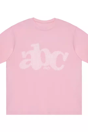 Summer 2025 Women's Loose Round Neck T-Shirt with Letter Print - Casual Short Sleeve Trendy Top for Couples