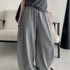 Summer 3D Segmented Deconstructed Wide-Leg Striped Sports Pants with Drawstring - Loose Fit Casual Trousers for Women