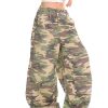 Summer American-Style Camouflage Wide-Leg Pants for Women - Loose Fit, Floor-Length Casual Workwear