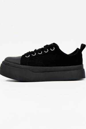 Summer Black Knight Sneakers for Men and Women - Thick-Soled Platform Canvas Shoes, Height-Increasing American Style Couples Sneakers