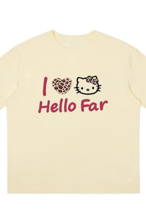 Summer Black Leopard Print Kitty Cat Graphic Cropped Top for Women - American Style Slim-Fit Short Sleeve