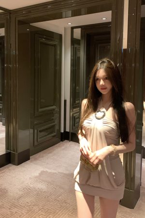 Summer Bodycon Halter Neck Dress - Sexy Strapless Chantecaille Style, Niche Pure Desire Design for Effortless Chic