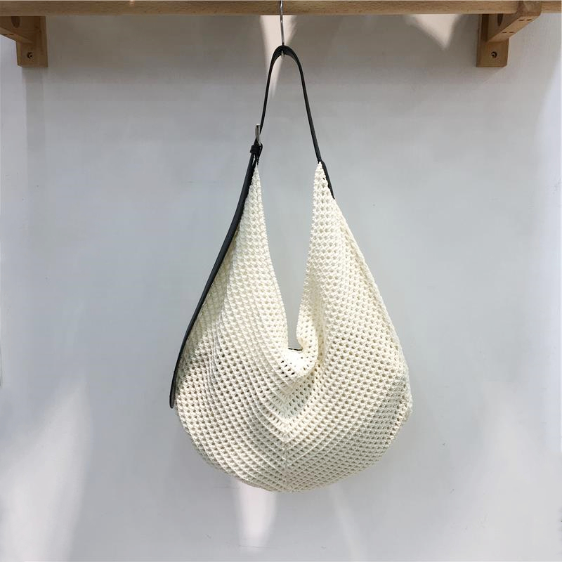 Summer Casual Beach Bag - Woven Hollow Splicing Design for Vacation & Daily Use - Trendy Niche Ins Style Summer Casual Beach Bag - Woven Hollow Splicing Design for Vacation & Daily Use - Trendy Niche Ins Style