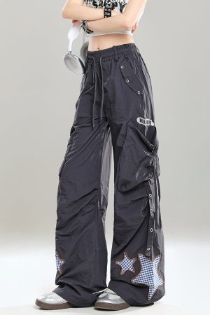 Summer Casual Cargo Pants for Girls - American Style Loose BF Drop-Crotch Design, Trendy and Cool