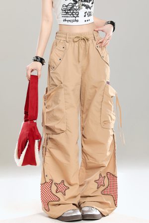 Summer Casual Cargo Pants for Girls - American Style Loose BF Drop-Crotch Design, Trendy and Cool