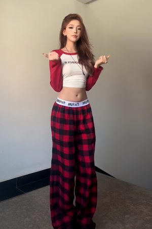 Summer Casual Wide-Leg Pants for Women - Patterned Straight-Leg Loose Fit with Letter Belt and Drape Effect, Perfect for Lazy Days