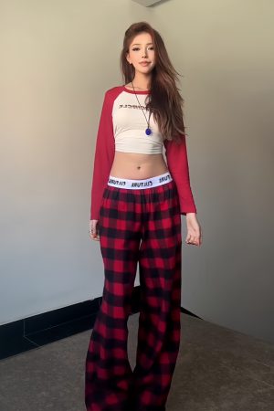 Summer Casual Wide-Leg Pants for Women - Patterned Straight-Leg Loose Fit with Letter Belt and Drape Effect, Perfect for Lazy Days