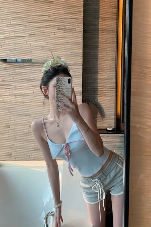 Summer Color Block Sleeveless Vest for Women - Modal Hot Girl Style Top