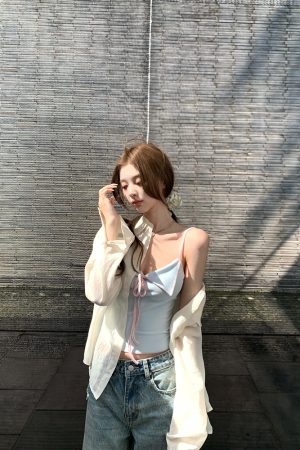 Summer Color Block Sleeveless Vest for Women - Modal Hot Girl Style Top