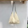 Summer Cotton Rope Woven Shoulder Bag - Large Capacity Hollow Design Tote for Women - Perfect Beach Accessory