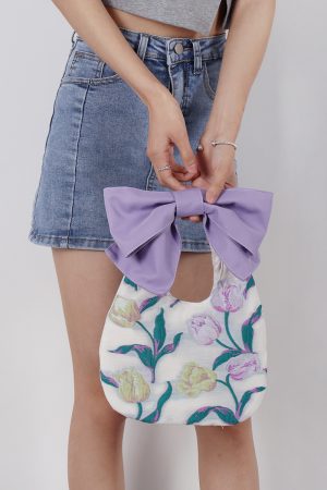 Summer Cute Bowknot Clutch Bag for Women - Soft Trendy Crossbody Bag with Original Niche Design