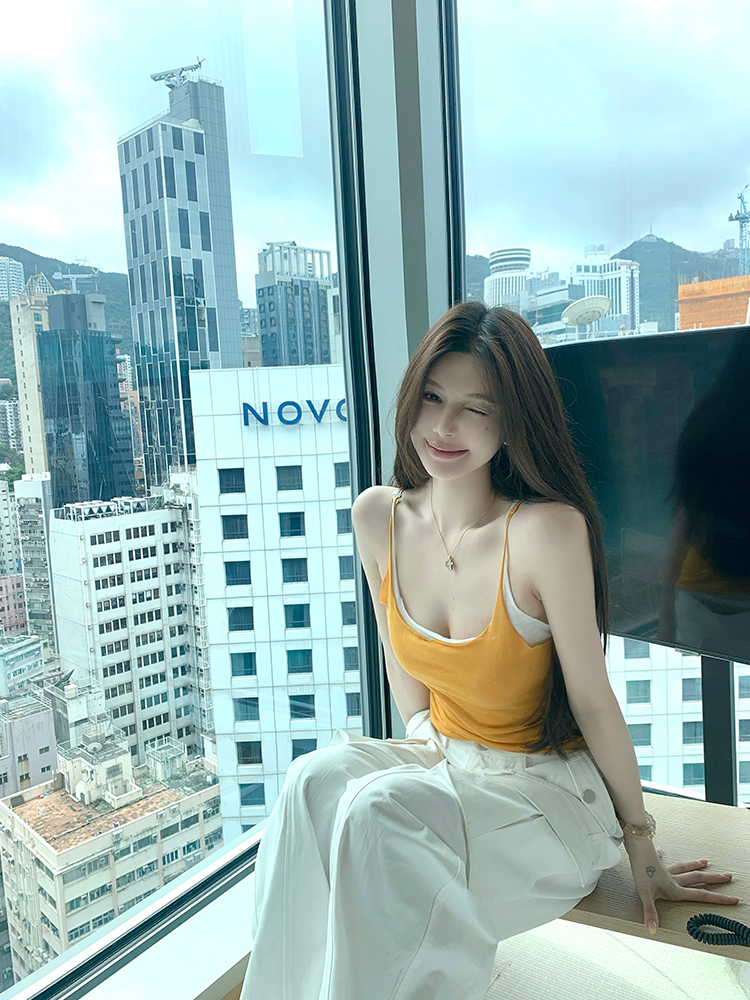 Summer Dopamine Camisole for Women - Versatile Layering Top, Slimming Base Shirt, Perfect for 90s and Y2K Styles Summer Dopamine Camisole for Women - Versatile Layering Top, Slimming Base Shirt, Perfect for 90s and Y2K Styles