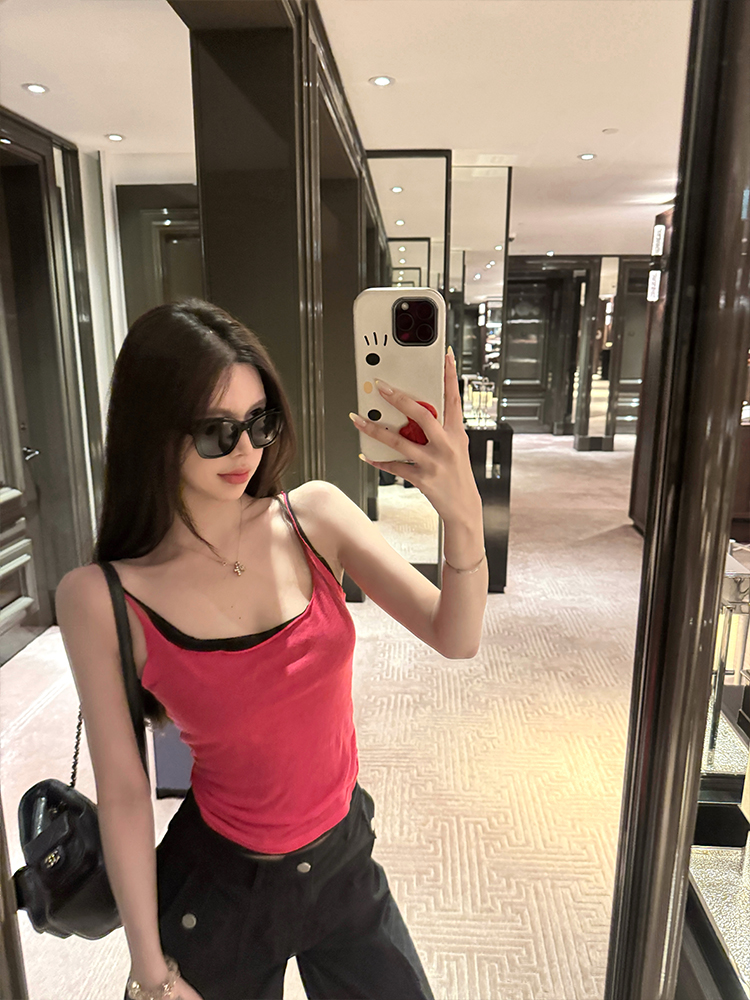 Summer Dopamine Camisole for Women - Versatile Layering Top, Slimming Base Shirt, Perfect for 90s and Y2K Styles Summer Dopamine Camisole for Women - Versatile Layering Top, Slimming Base Shirt, Perfect for 90s and Y2K Styles