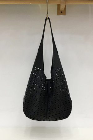 Summer French Hollow Carved Tote Bag - Large Capacity Versatile Commuter Shoulder Bag for Stylish Outings