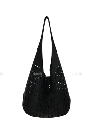 Summer French Hollow Carved Tote Bag - Large Capacity Versatile Commuter Shoulder Bag for Stylish Outings