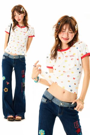 Summer Fruit Print Slim-Fit Camisole for Women - Sweet and Spicy American-Style Short Top, Perfect for 90s and Y2K Fashion