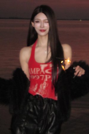 Summer Gradient Halter Top - Sleeveless Backless Shirt with Luxury Letter Print for American Street Style Spicy Girl Fashion