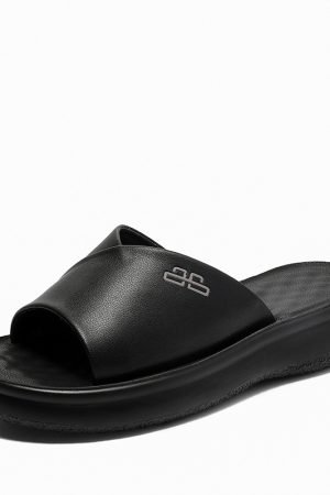 Summer Italian-Style Soft-Soled Leather Sandals for Women - Non-Fatiguing 3.5 cm Heels, Comfortable and Stylish