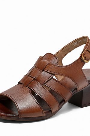Summer Italian-Style Soft-Soled Roman Sandals - Comfortable Genuine Leather Footwear for Women