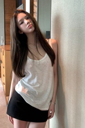 Summer Joy Women's Sleeveless Loose White Top - Versatile Summer Layering Shirt for Effortless Style