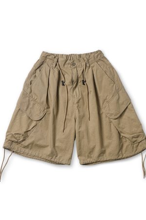 Summer Loose Fit Large Size Men's Cargo Shorts with Drawstring - Trendy Japanese Style Fashion for Casual Wear