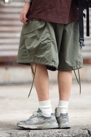 Summer Loose Fit Large Size Men's Cargo Shorts with Drawstring - Trendy Japanese Style Fashion for Casual Wear