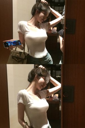 Summer Loose Fit T-Shirt for Women, Big Bust Slim Waist, Self-Reserved Design, Soft Tencel Top, Perfect for Casual Y2K Style