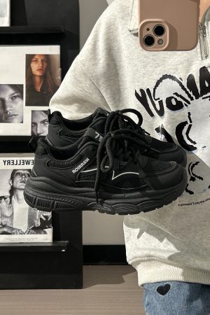 Summer Mesh Breathable Casual Old Daddy Shoes for Women - Lightweight White Sneakers for 2025 Y2K Style