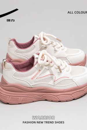 Summer Mesh Breathable Casual Old Daddy Shoes for Women - Lightweight White Sneakers for 2025 Y2K Style