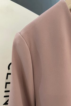 Summer Pink Small Women's Blazer 2025 - Stylish Short Sleeve Versatile Suit Jacket for a Chic Look