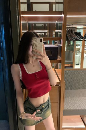 Summer Retro A-Line Denim Skirt for Women - Double Waist Mid-Waist Style, 90s Inspired Fashion