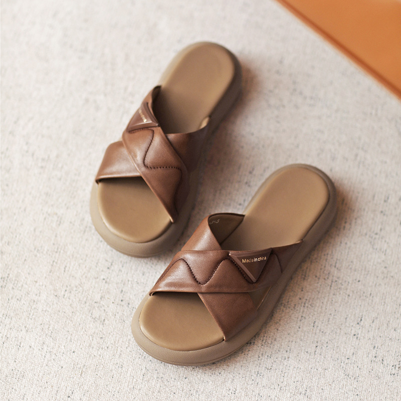 Summer Retro Flat Genuine Leather Loafers - 3.5 cm Soft Sole Italian Style Comfort Summer Retro Flat Genuine Leather Loafers - 3.5 cm Soft Sole Italian Style Comfort