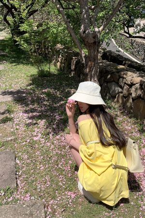 Summer Short Sleeve V-Neck T-Shirt for Women - Loose Fit Asymmetrical Shoulder Top in Relaxed Lazy Style