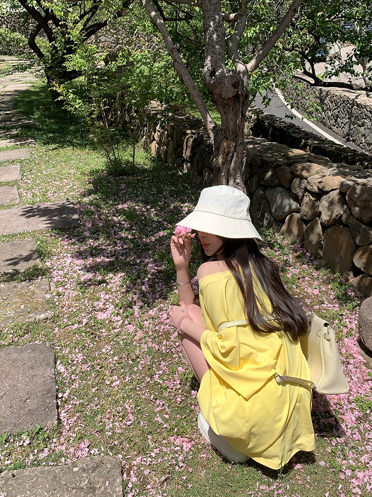 Summer Short Sleeve V-Neck T-Shirt for Women - Loose Fit Asymmetrical Shoulder Top in Relaxed Lazy Style Summer Short Sleeve V-Neck T-Shirt for Women - Loose Fit Asymmetrical Shoulder Top in Relaxed Lazy Style