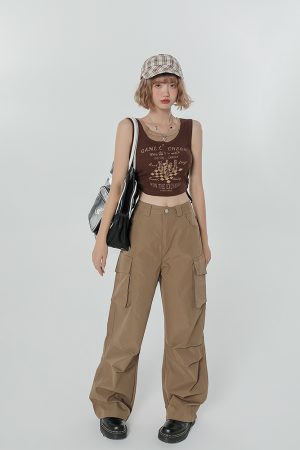 Summer Slim Fit Camisole T-Shirt - American Sweet Cool Style Sleeveless Fake Two-Piece Top for Women