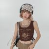 Summer Slim Fit Camisole T-Shirt - American Sweet Cool Style Sleeveless Fake Two-Piece Top for Women